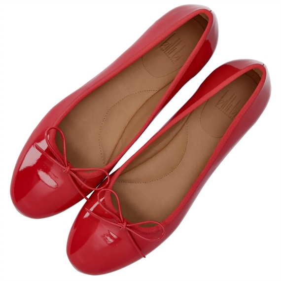 Billi Bi A6020 Ballerina Sko, Red Patent